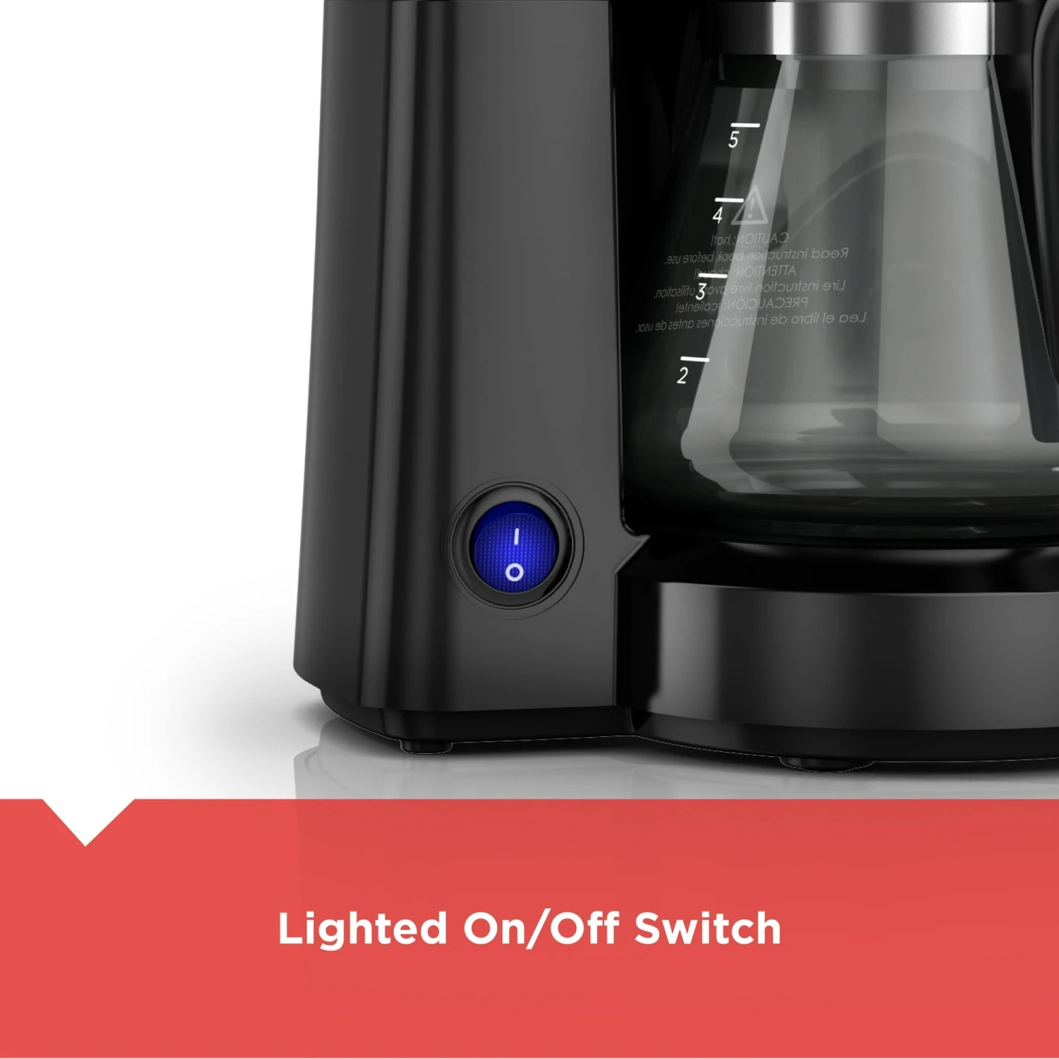 5-Cup Coffee Maker, Compact Design, Black 5 5-Cup Coffee Maker, Compact Design, Black - Afbeelding 3