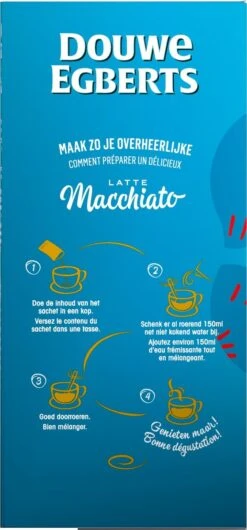 Douwe Egberts Verwenkoffie Latte Macchiato Oploskoffie - 5 X 8 Zakjes -Koffieproducten 559x1200 1