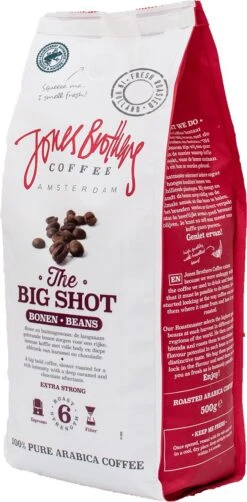 Jones Brothers Coffee The Big Shot Koffiebonen - 6 X 500 Gram 12 Jones Brothers Coffee The Big Shot Koffiebonen - 6 X 500 Gram -Koffieproducten 591x1200