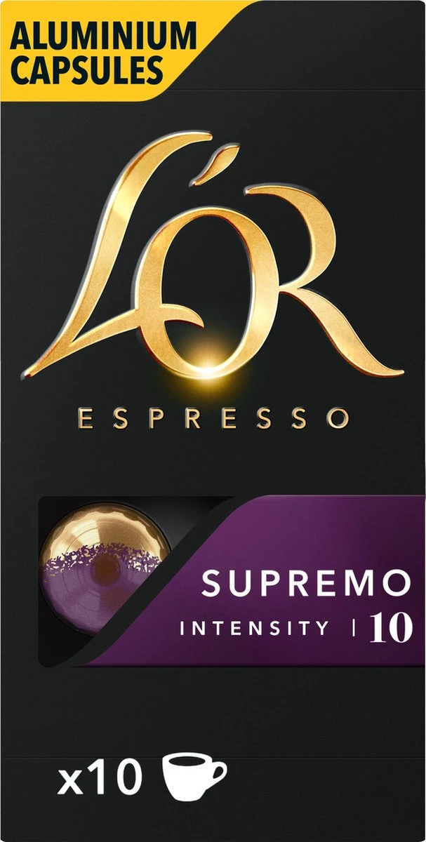 L'OR Espresso Supremo Koffiecups - Intensiteit 10/12 - 10 X 10 Capsules 11 L'OR Espresso Supremo Koffiecups - Intensiteit 10/12 - 10 X 10 Capsules - Afbeelding 9