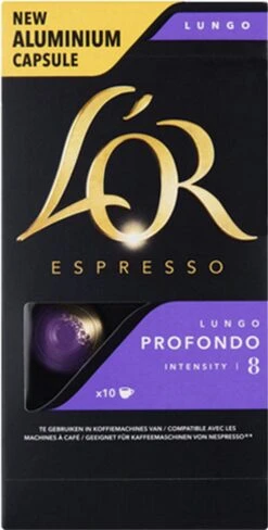 L'OR Lungo Profondo Koffiecups - Intensiteit 8/12 - 10 X 10 Capsules 24 L'OR Lungo Profondo Koffiecups - Intensiteit 8/12 - 10 X 10 Capsules -Koffieproducten 608x1200 1