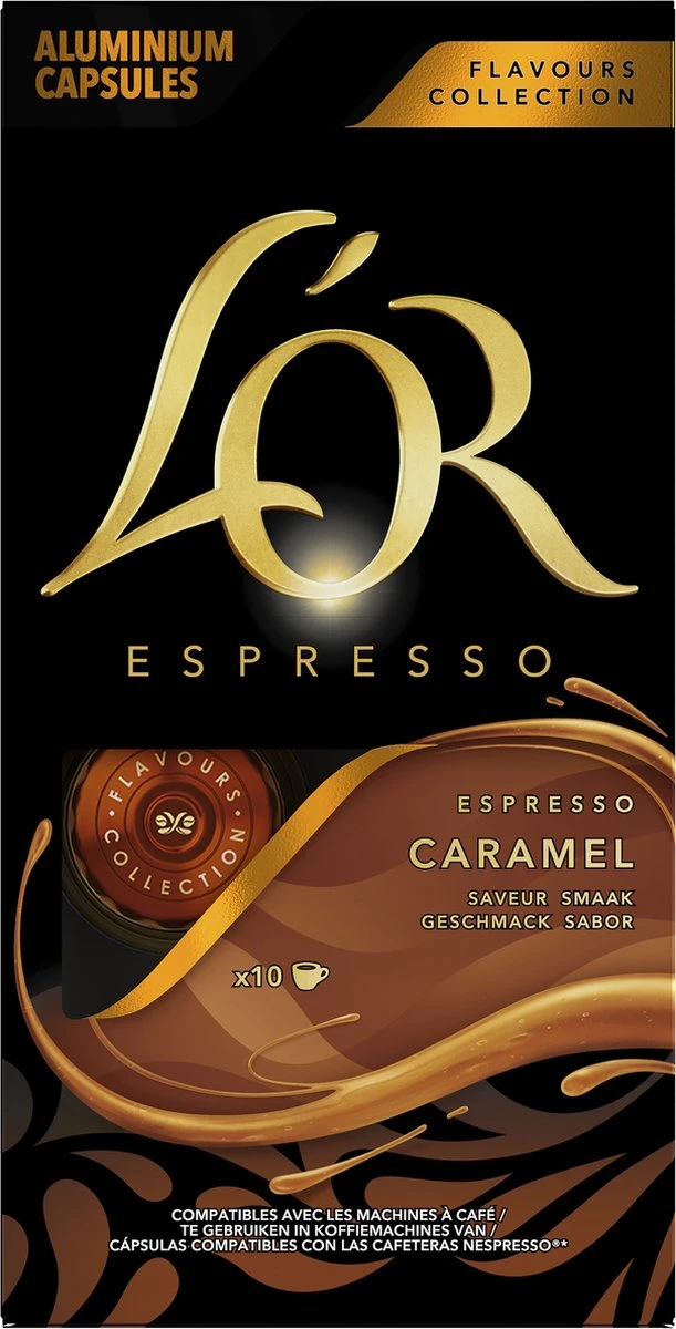 L'OR Espresso Caramel Koffiecups - 10 X 10 Capsules 6 L'OR Espresso Caramel Koffiecups - 10 X 10 Capsules - Afbeelding 4