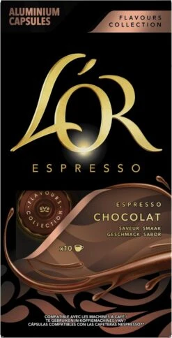 L'OR Espresso Chocolat Koffiecups - 10 X 10 Capsules 11 L'OR Espresso Chocolat Koffiecups - 10 X 10 Capsules -Koffieproducten 612x1200 1