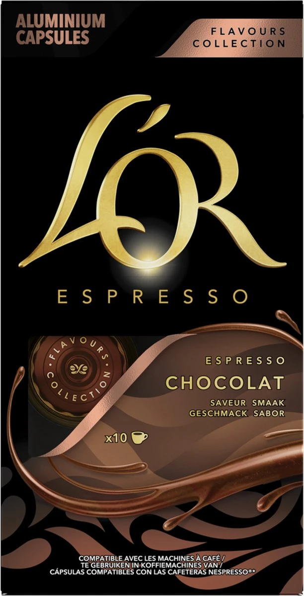 L'OR Espresso Chocolat Koffiecups - 10 X 10 Capsules 7 L'OR Espresso Chocolat Koffiecups - 10 X 10 Capsules - Afbeelding 5