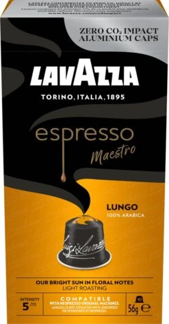Lavazza Espresso Lungo - Aluminium Nespresso Capsules - 10 Stuks 15 Lavazza Espresso Lungo - Aluminium Nespresso Capsules - 10 Stuks -Koffieproducten 627x1200