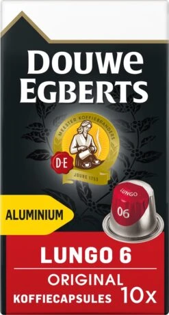 Douwe Egberts Lungo Original Koffiecups - Intensiteit 6/12 - 10 X 10 Capsules -Koffieproducten 643x1200 2