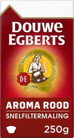 Douwe Egberts Aroma Rood Filterkoffie - 24 X 250 Gram -Koffieproducten 643x1200 4