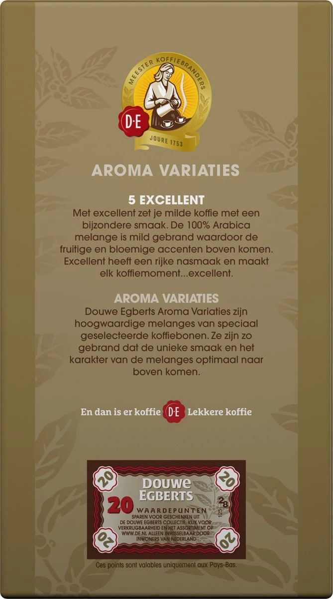 Douwe Egberts Excellent Filterkoffie - 6 X 500 Gram 4 Douwe Egberts Excellent Filterkoffie - 6 X 500 Gram - Afbeelding 2