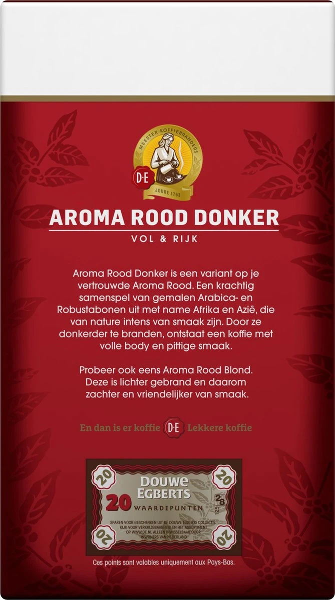 Douwe Egberts Aroma Rood Donker Filterkoffie - 6 X 500 Gram 3 Douwe Egberts Aroma Rood Donker Filterkoffie - 6 X 500 Gram - Afbeelding 2