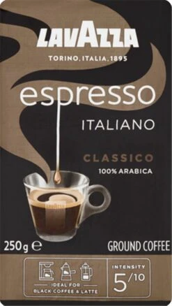Lavazza Espresso Italiano Classico Gemalen / Filterkoffie - 8 X 250 Gram 12 Lavazza Espresso Italiano Classico Gemalen / Filterkoffie - 8 X 250 Gram -Koffieproducten 676x1200 2