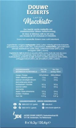 Douwe Egberts Verwenkoffie Latte Macchiato Oploskoffie - 5 X 8 Zakjes -Koffieproducten 713x1200 2