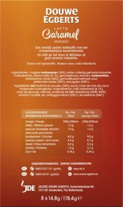 Douwe Egberts Verwenkoffie Latte Caramel Oploskoffie - 5 X 8 Zakjes -Koffieproducten 713x1200 6