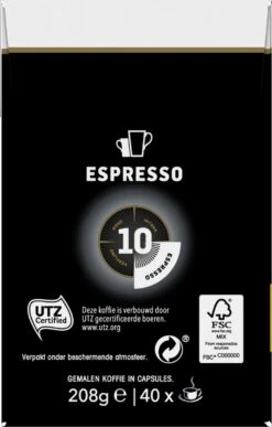 Douwe Egberts Espresso Krachtig (10) - 5 X 40 Koffiecups 20 Douwe Egberts Espresso Krachtig (10) - 5 X 40 Koffiecups -Koffieproducten 765x1200