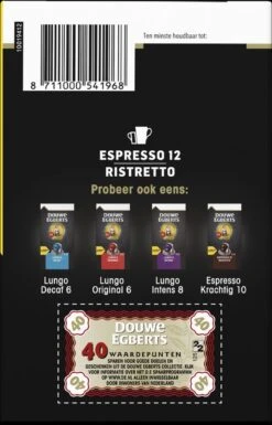 Douwe Egberts Espresso Ristretto Koffiecups (12) - 5 X 40 Koffiecups -Koffieproducten 770x1200