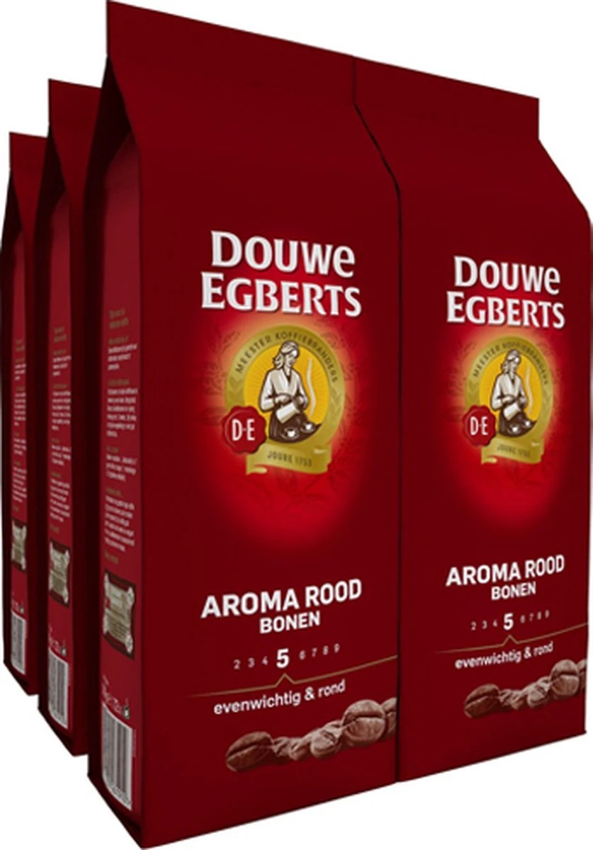 Douwe Egberts Aroma Rood Koffiebonen - 6 X 500 Gram 3 Douwe Egberts Aroma Rood Koffiebonen - 6 X 500 Gram