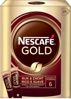 Nescafé Gold Oploskoffie - 6 Doosjes à 25 Zakjes 10 Nescafé Gold Oploskoffie - 6 Doosjes à 25 Zakjes -Koffieproducten 853x1200 1