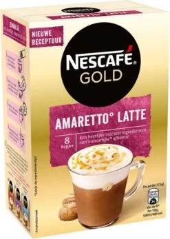 Nescafé Gold Amaretto Latte Oploskoffie - 6 Doosjes à 8 Zakjes 11 Nescafé Gold Amaretto Latte Oploskoffie - 6 Doosjes à 8 Zakjes -Koffieproducten 855x1200 4