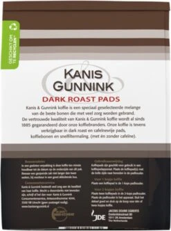 Kanis & Gunnink Dark Roast Koffiepads - 10 X 36 Pads -Koffieproducten 894x1200