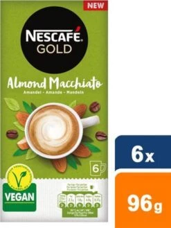 Nescafé Gold Almond Macchiato Oploskoffie - 6 Doosjes à 6 Zakjes 15 Nescafé Gold Almond Macchiato Oploskoffie - 6 Doosjes à 6 Zakjes -Koffieproducten 900x1200 2