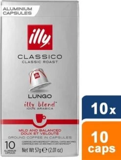 Illy Lungo Classico Koffiecups - Intensiteit 5/9 - 10 X 10 Capsules 8 Illy Lungo Classico Koffiecups - Intensiteit 5/9 - 10 X 10 Capsules -Koffieproducten 904x1200