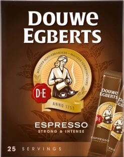 Douwe Egberts Espresso Sticks Oploskoffie - 6 X 25 Zakjes 15 Douwe Egberts Espresso Sticks Oploskoffie - 6 X 25 Zakjes -Koffieproducten 954x1200