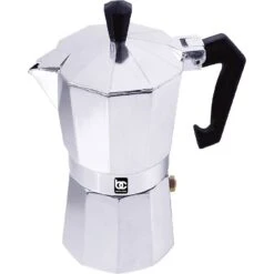 Bene Casa 6 Cup Aluminum Espresso Maker, Stove Top Espresso Maker, Single Shot - 6 Cup -Koffieproducten Bene Casa 6 cup aluminum espresso maker2C stove top espresso maker2C single shot 4