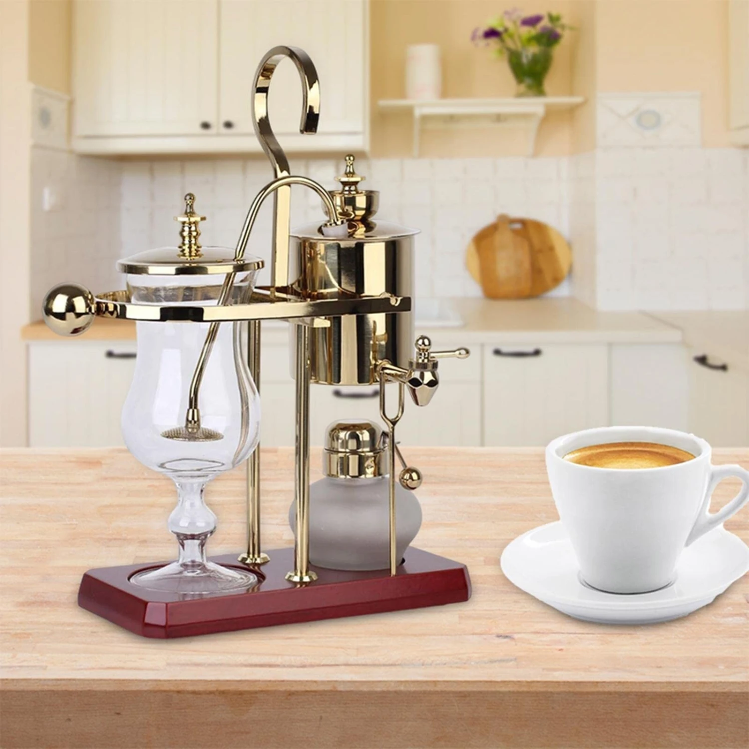 Brew Machine Coffee Pot Luxury Tabletop Elegant With Manual, Vacuum Pot Coffee, Siphon Coffee Machine For Bar Hotel Coffee 5 Brew Machine Coffee Pot Luxury Tabletop Elegant With Manual, Vacuum Pot Coffee, Siphon Coffee Machine For Bar Hotel Coffee - Afbeelding 3