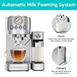 Casabrews 20 Bar 3-in-1 Auto-frothing Espresso Machine With Milk Tank 11 Casabrews 20 Bar 3-in-1 Auto-frothing Espresso Machine With Milk Tank -Koffieproducten Casabrews 20 Bar 3 in 1 Auto frothing Espresso Machine with Milk Tank 2