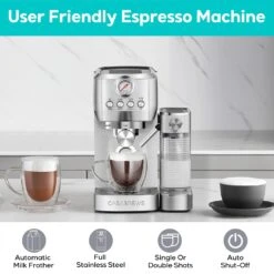 Casabrews 20 Bar 3-in-1 Auto-frothing Espresso Machine With Milk Tank 12 Casabrews 20 Bar 3-in-1 Auto-frothing Espresso Machine With Milk Tank -Koffieproducten Casabrews 20 Bar 3 in 1 Auto frothing Espresso Machine with Milk Tank 3