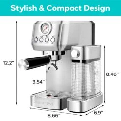 Casabrews 20 Bar 3-in-1 Auto-frothing Espresso Machine With Milk Tank 15 Casabrews 20 Bar 3-in-1 Auto-frothing Espresso Machine With Milk Tank -Koffieproducten Casabrews 20 Bar 3 in 1 Auto frothing Espresso Machine with Milk Tank 6
