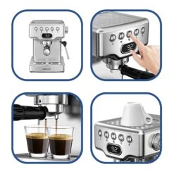 Coffee Maker Espresso Machine 20 Bar With Milk Frother Espresso Maker 26 Coffee Maker Espresso Machine 20 Bar With Milk Frother Espresso Maker -Koffieproducten Coffee Maker Espresso Machine 20 Bar with milk frother Espresso Maker 11