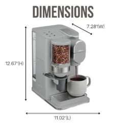 Conical Burr Grind And Brew Single-Serve Coffeemaker, Bundle With Coffee Pod Organizer, Single Serve Coffee Pods -Koffieproducten Conical Burr Grind and Brew Single Serve Coffeemaker2C Bundle with Coffee Pod Organizer2C Single Serve Coffee Pods 5