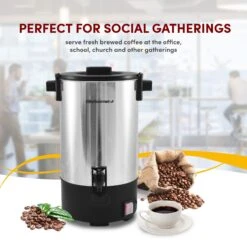 Elite Cuisine Stainless Steel 30 Cup Coffee Urn 11 Elite Cuisine Stainless Steel 30 Cup Coffee Urn -Koffieproducten Elite Cuisine Stainless Steel 30 cup Coffee Urn 4