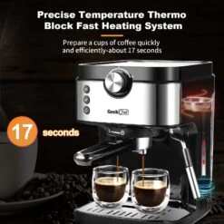 Espresso Machine 20 Bar Coffee Machine With Foaming Milk Frother Wand, 1300W No-Leaking 900 Ml Removable Water Tank Coffee Maker -Koffieproducten Espresso Machine 20 Bar Coffee Machine with Foaming Milk Frother Wand2C 1300W No Leaking 900 ml Removable Water Tank Coffee Maker 4