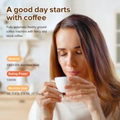 Espresso Machine Fully Automatic Coffee Machine With Milk Tank, Silver 20 Espresso Machine Fully Automatic Coffee Machine With Milk Tank, Silver -Koffieproducten Espresso Machine Fully Automatic Coffee Machine with Milk Tank2C Silver 8