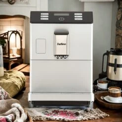 Espresso Machine With Stainless Steel Cup Warmer Function, Automatically Alarm, Memory, 6 Grades Adjustable Bean Grinding System -Koffieproducten Espresso Machine with Stainless Steel Cup Warmer Function2C Automatically Alarm2C Memory2C 6 Grades Adjustable Bean Grinding System 2