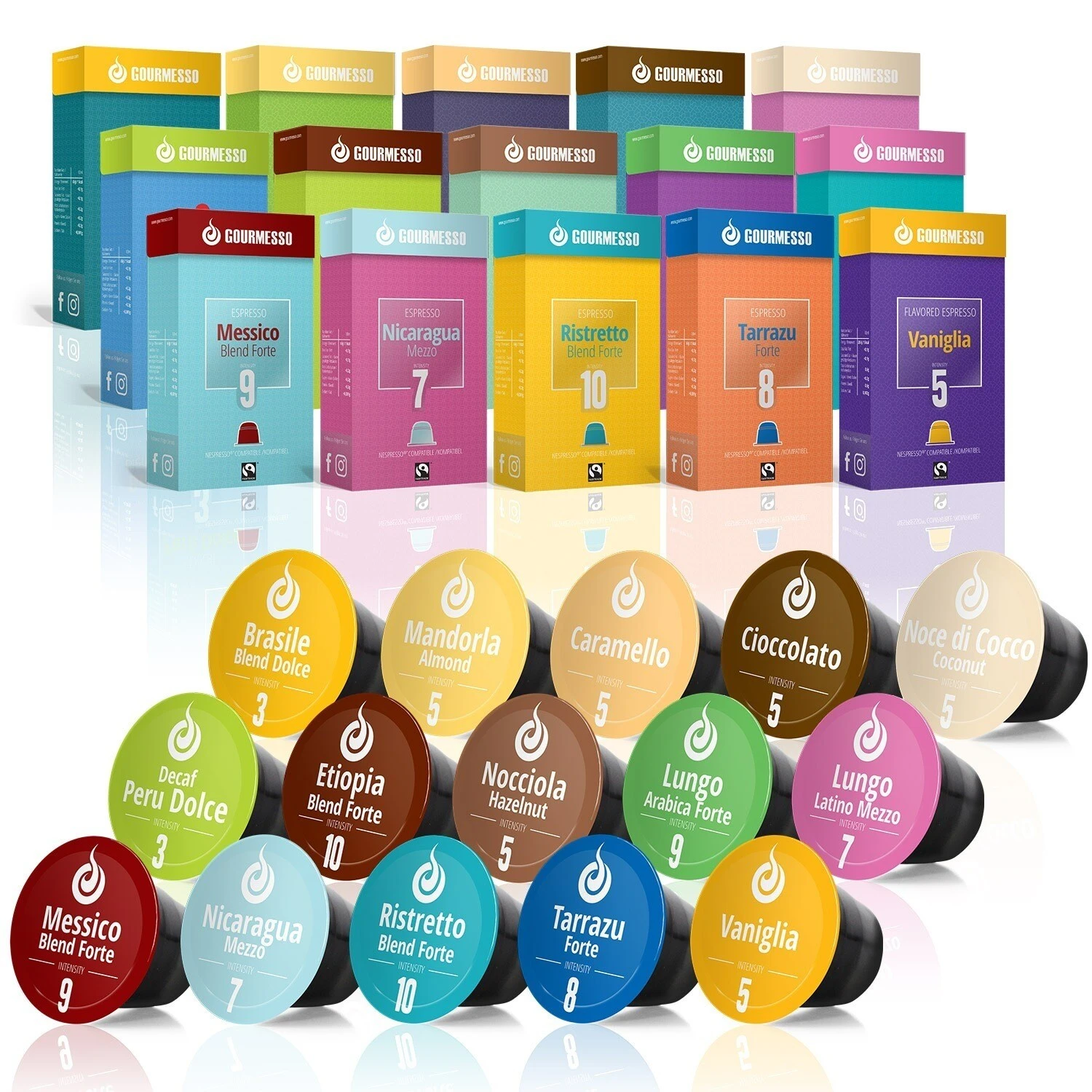 Gourmesso Trial Bundle Coffee Capsules Compatible With Nespresso 5 Gourmesso Trial Bundle Coffee Capsules Compatible With Nespresso - Afbeelding 3
