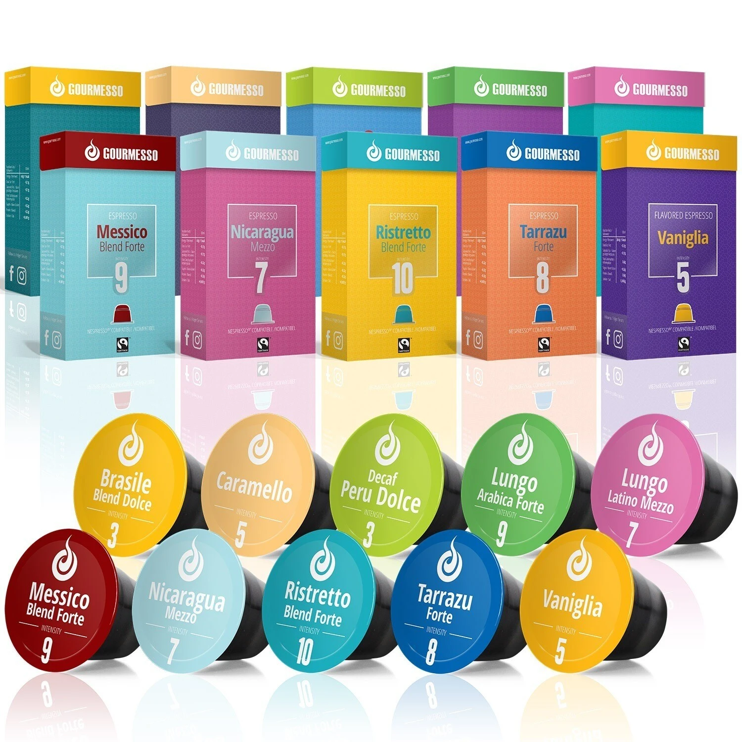 Gourmesso Trial Bundle Coffee Capsules Compatible With Nespresso 4 Gourmesso Trial Bundle Coffee Capsules Compatible With Nespresso - Afbeelding 2