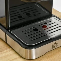 HOMCOM 1-2 Cup Stainless Steel Espresso Machine With Milk Frother Wand & Removable Water Tank, Coffee Gift