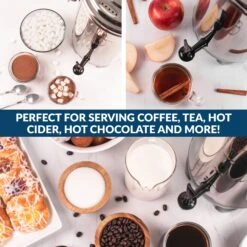 HomeCraft Quick-Brewing 1000-Watt Automatic 30-Cup Coffee Urn - Stainless Steel - 30 Cups - 30 Cups -Koffieproducten HomeCraft HCCU30SS Quick Brewing 1000 Watt Automatic 30 Cup Coffee Urn Stainless Steel 7