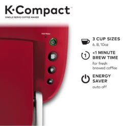 K-Compact Single-Serve K-Cup Pod Coffee Maker, Turquoise -Koffieproducten K Compact Single Serve K Cup Pod Coffee Maker2C Turquoise 11