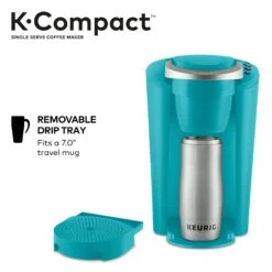 K-Compact Single-Serve K-Cup Pod Coffee Maker, Turquoise -Koffieproducten K Compact Single Serve K Cup Pod Coffee Maker2C Turquoise 4
