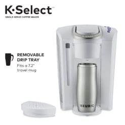 K-Select Single-Serve K-Cup Pod Coffee Maker, Matte White -Koffieproducten K Select Single Serve K Cup Pod Coffee Maker2C Matte White 3
