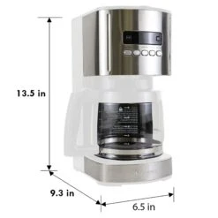 Kenmore Aroma Control 12-Cup Programmable Coffee Maker, White And Stainless Steel, Reusable Filter 16 Kenmore Aroma Control 12-Cup Programmable Coffee Maker, White And Stainless Steel, Reusable Filter -Koffieproducten Kenmore Programmable 12 cup Coffee Maker2C White 5