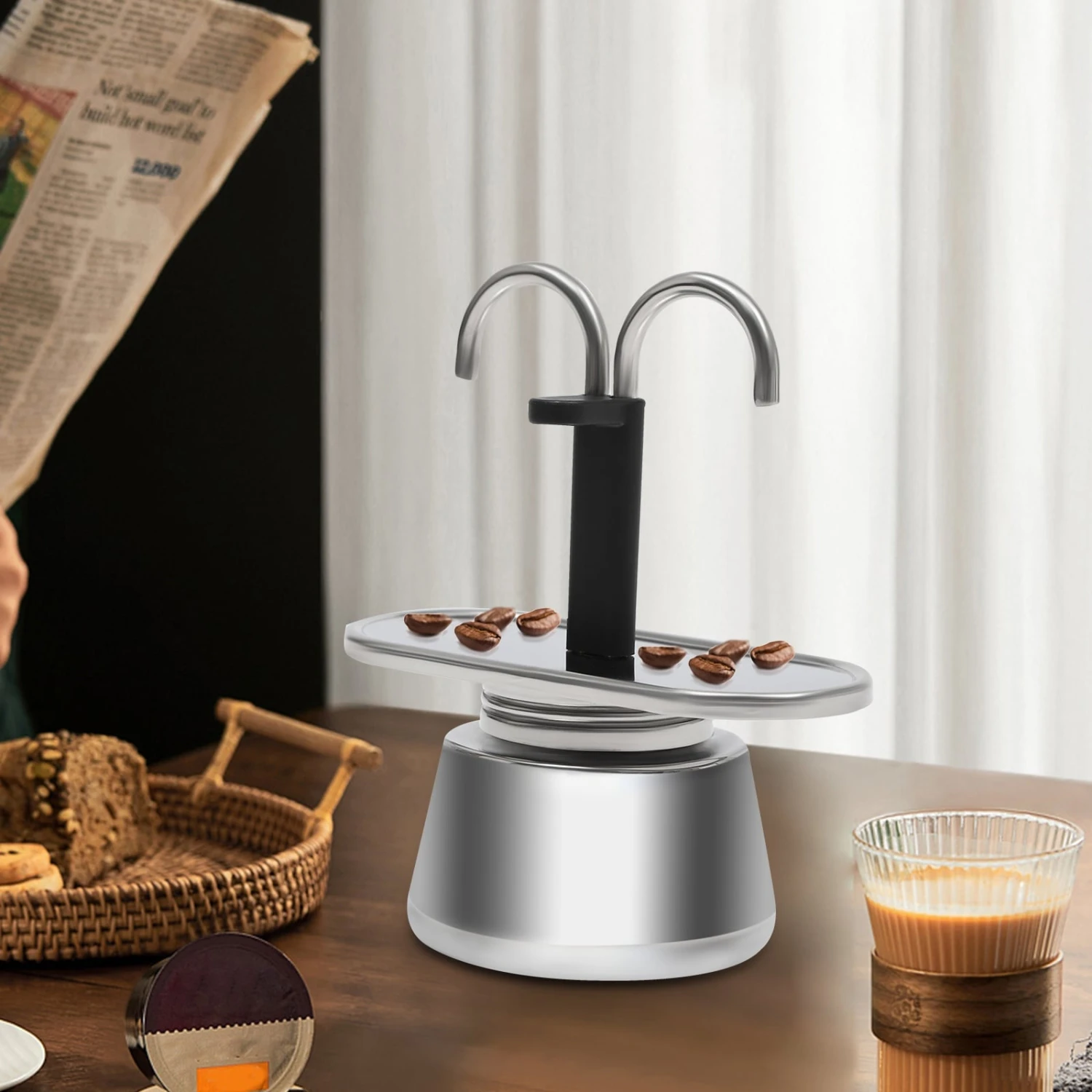 Mini 2-Cup Moka Pot Espresso Coffee Maker 5 Mini 2-Cup Moka Pot Espresso Coffee Maker - Afbeelding 3