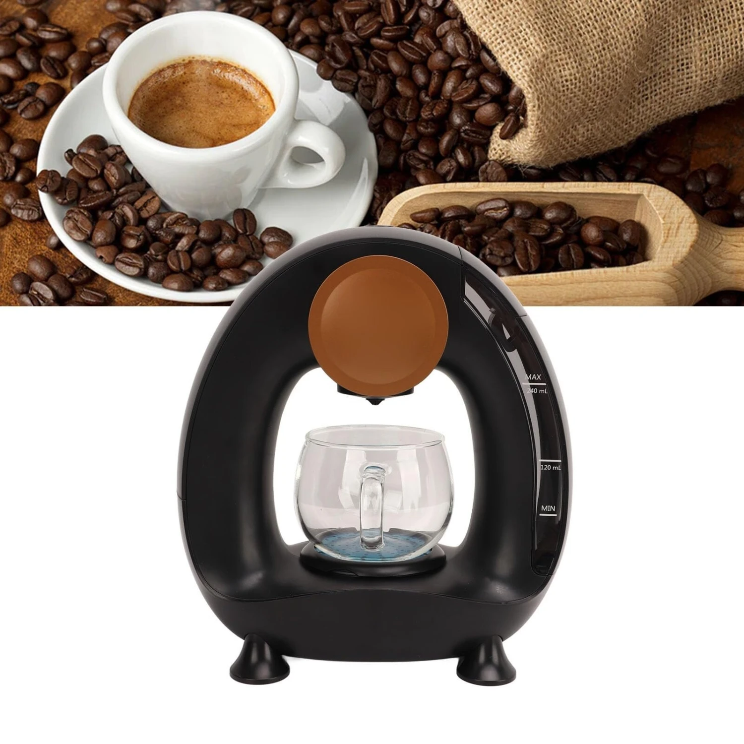 Mini Coffee Maker, 8 Holes With Full Coverage Water Outlet Wide Application Single Serve Coffee Maker For Camping (US Plug 110V) 5 Mini Coffee Maker, 8 Holes With Full Coverage Water Outlet Wide Application Single Serve Coffee Maker For Camping (US Plug 110V) - Afbeelding 3