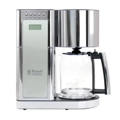 Russell Hobbs Modern Sleek Chrome Glass Coffeemaker - 8 Cup Brewing Capacity 10 Russell Hobbs Modern Sleek Chrome Glass Coffeemaker - 8 Cup Brewing Capacity -Koffieproducten Modern Sleek Chrome Glass Coffeemaker 8 Cup Brewing Capacity 1
