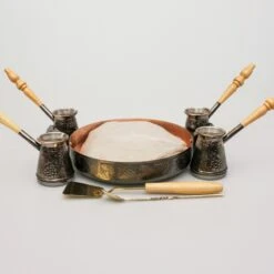 STP Goods Unique Turkish Coffee Pot Cezve Set W/ Hearth & Sand 10 STP Goods Unique Turkish Coffee Pot Cezve Set W/ Hearth & Sand -Koffieproducten STP Goods Unique Turkish Coffee Pot Cezve Set w Hearth 26 Sand 2