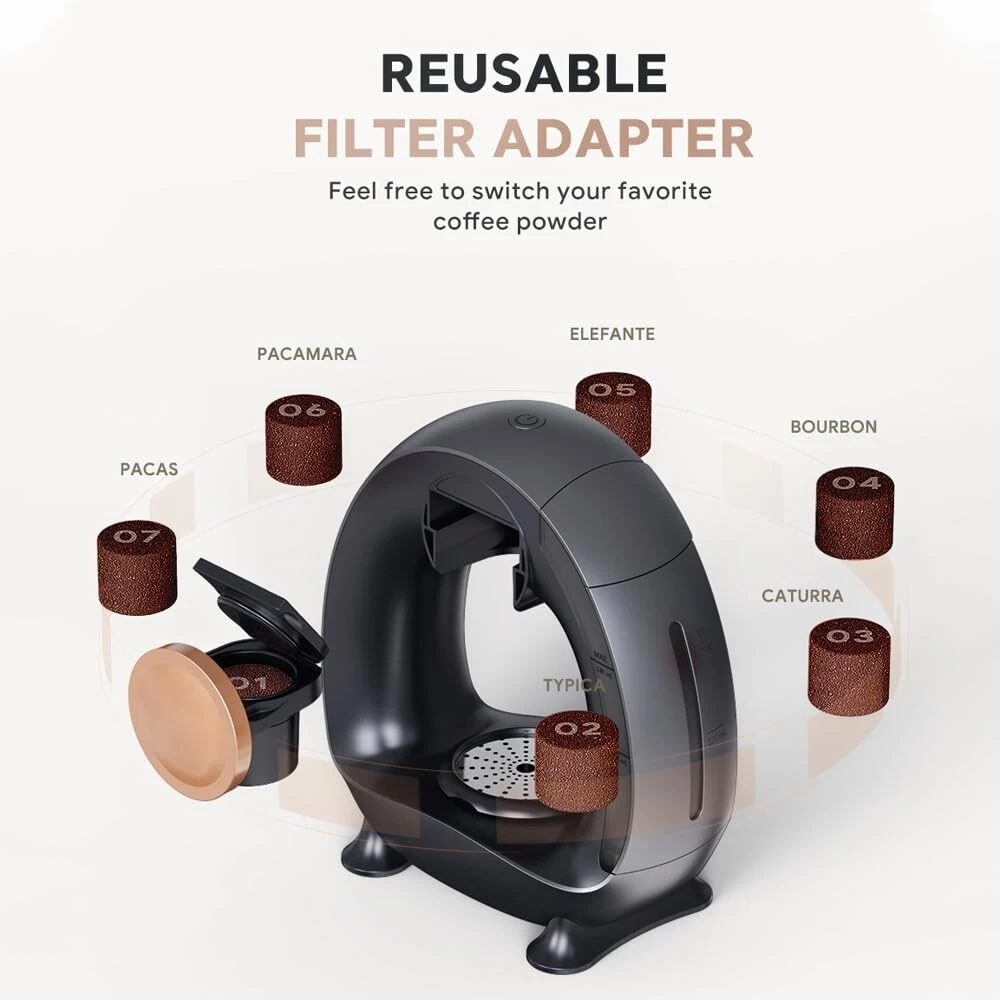 Semi-automatic Coffee Maker For Home 240ml 85 Degrees Constant Temperature 1400W Silent Portable Coffee Maker Machine 8 Semi-automatic Coffee Maker For Home 240ml 85 Degrees Constant Temperature 1400W Silent Portable Coffee Maker Machine - Afbeelding 6