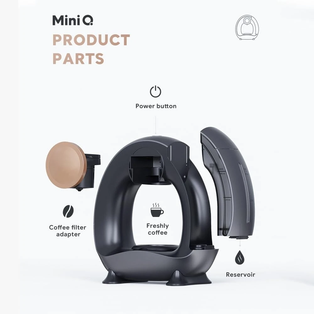 Semi-automatic Coffee Maker For Home 240ml 85 Degrees Constant Temperature 1400W Silent Portable Coffee Maker Machine 9 Semi-automatic Coffee Maker For Home 240ml 85 Degrees Constant Temperature 1400W Silent Portable Coffee Maker Machine - Afbeelding 7